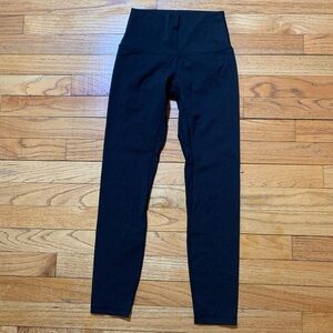 Women's Lululemon Black Wunder Under Hi-Rise 7/8 Tight Full Luon 25" Pants Sz 6